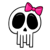 Calaveras con Moños PNG girly femenina imágenes Calaveras con Moños PNG
