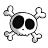 Calavera con Huesos Cruzados PNG dibujo animado Calavera con Huesos Cruzados PNG