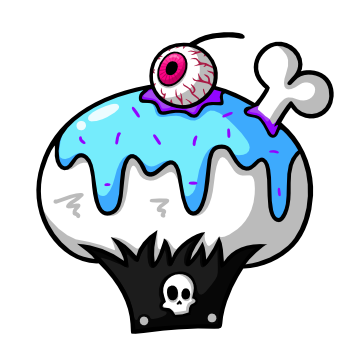 Cupcake de Terror PNG Vector