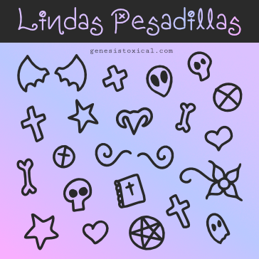 Pastel Goth Outlines