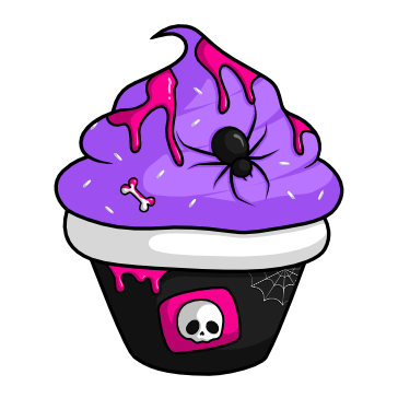 Cupcake de Halloween PNG