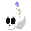 Cráneo con Flor Vector clipart calavera Cráneo con Flor Vector
