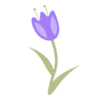 Tulipán PNG Vector morado cute tierno ilustración Tulipán PNG Vector